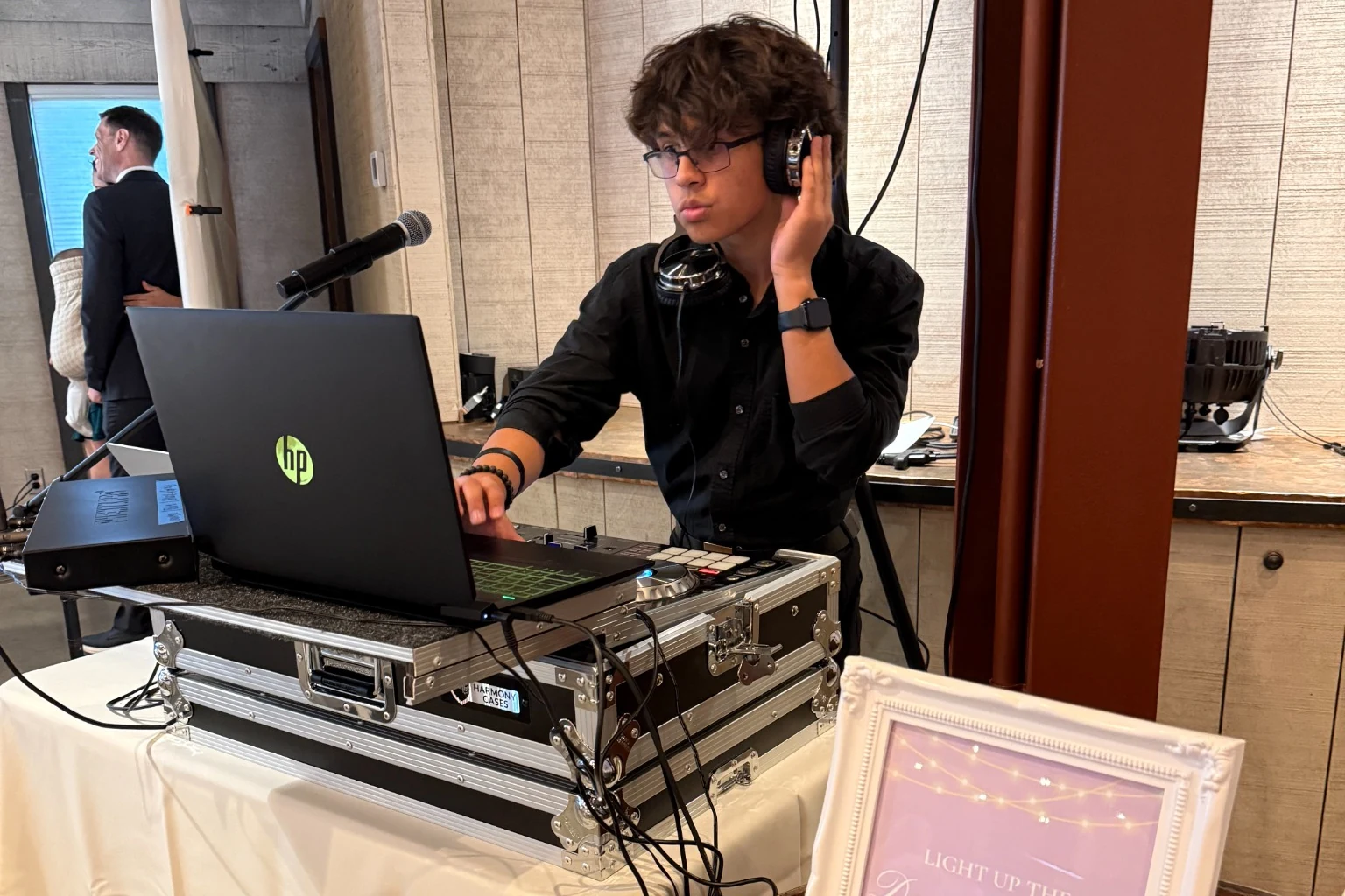 Peter working a DJ event